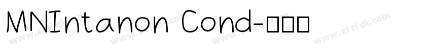 MNIntanon Cond字体转换 MNIntanon Cond字体转换
